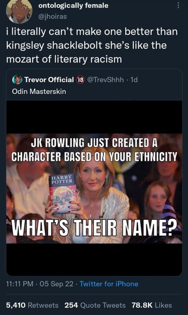 Fans Think Kingsley Shacklebolt Is A Racist Name and Not A First One For JK Rowling |